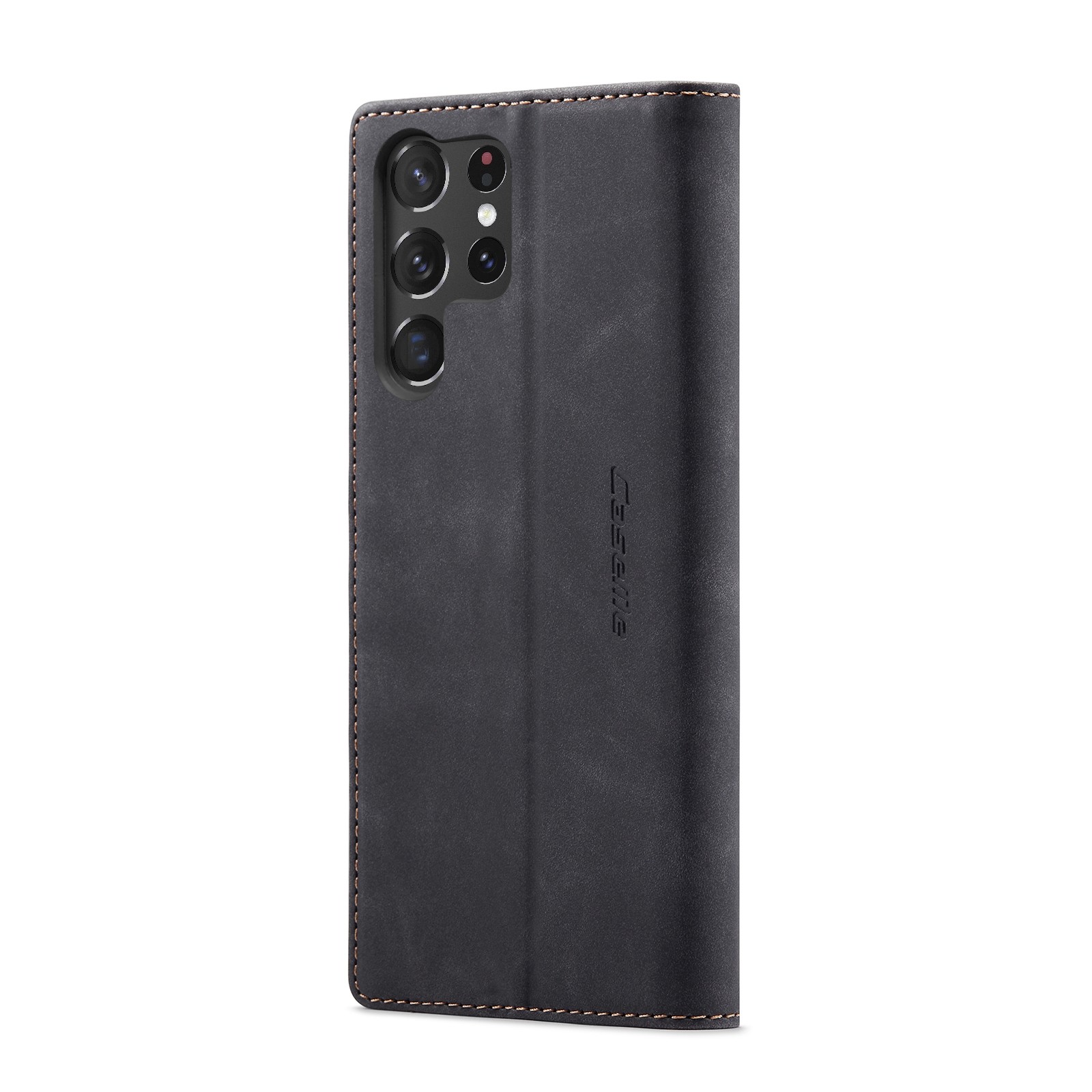 CaseMe 013 Samsung Galaxy S24 Ultra 5G Retro Leather Θήκη Βιβλίο - Black