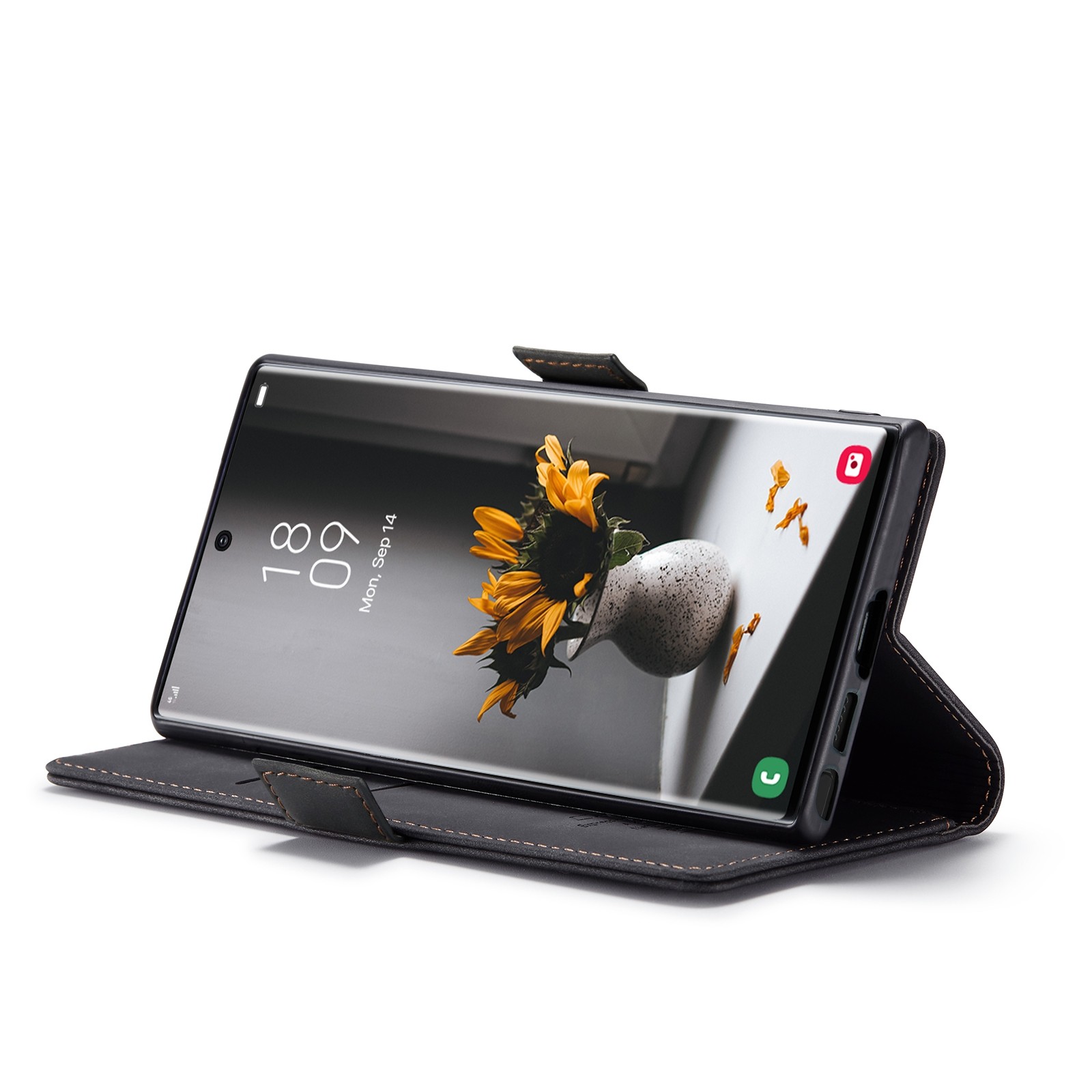 CaseMe 013 Samsung Galaxy S24 Ultra 5G Retro Leather Θήκη Βιβλίο - Black