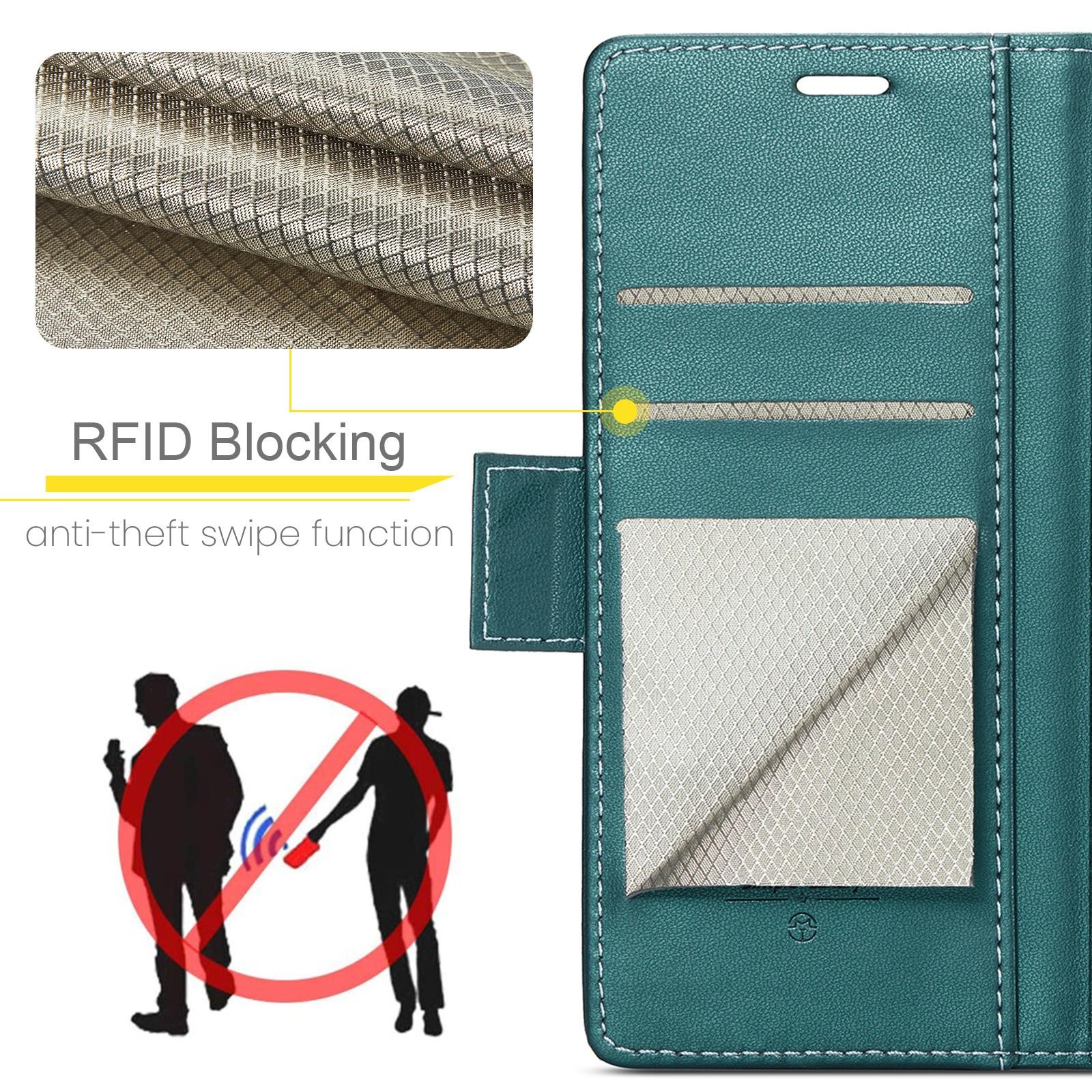CaseMe 023 Xiaomi Redmi Note 15 Pro 4G RFID Θήκη Πορτοφόλι Δερμάτινη –Green