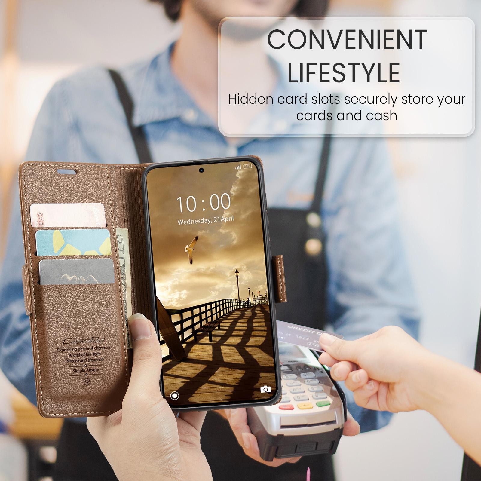CaseMe 023 Xiaomi Redmi Note 15 Pro 4G RFID Θήκη Πορτοφόλι Δερμάτινη –Brown