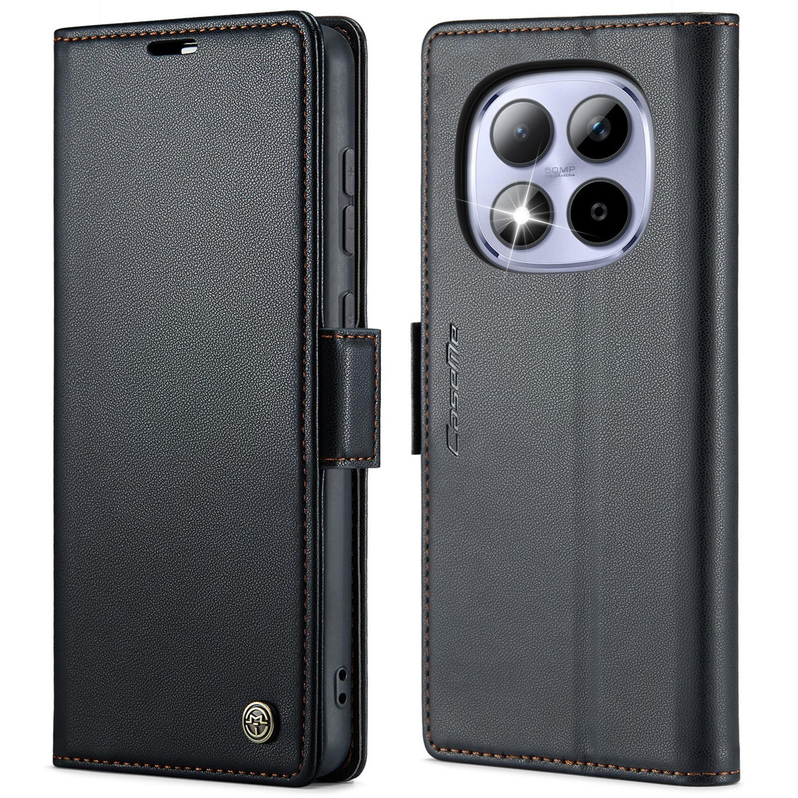 CaseMe 023 Xiaomi Redmi Note 15 Pro 4G RFID Θήκη Πορτοφόλι Δερμάτινη –Black