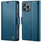 CaseMe 023 iPhone 16 Pro Max RFID Θήκη Πορτοφόλι Δερμάτινη – Blue