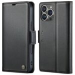 CaseMe 023 iPhone 16 Pro Max RFID Θήκη Πορτοφόλι Δερμάτινη –Black