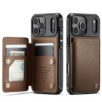 CaseMe C22 iPhone 17 Pro Max Wallet RFID Θήκη Δερμάτινη - Brown