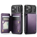 CaseMe C22 iPhone 17 Pro Max Wallet RFID Θήκη Δερμάτινη -Purple