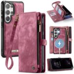 CaseMe 008 Samsung Galaxy S26 Ultra 5G Θήκη Πορτοφόλι με Αποσπώμενη Θήκη Σιλικόνης - Wine red
