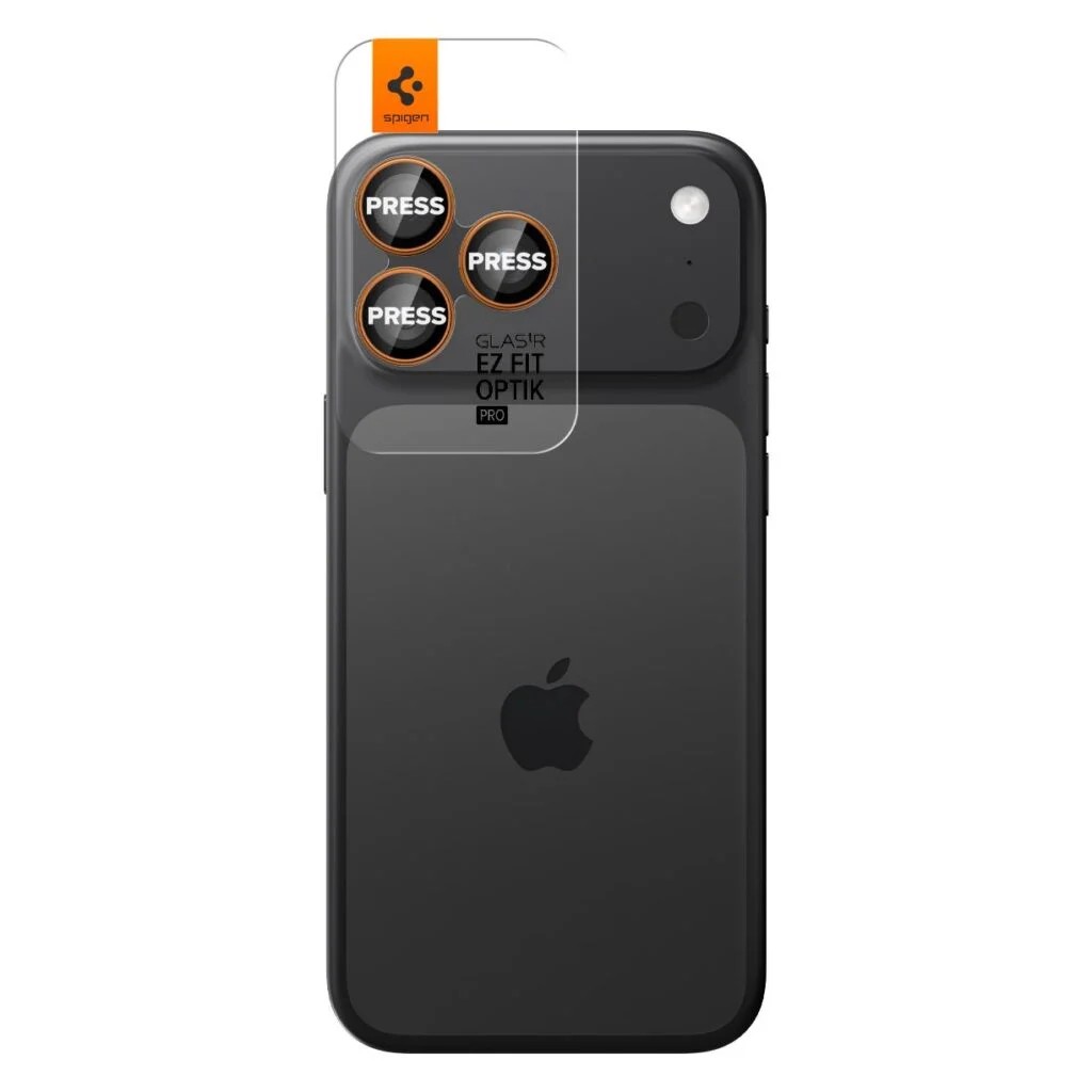 iPhone 17/16/15/14 Pro κ 17/16/15/14 Pro Max Προστασία Κάμερας Spigen Glas.tR EZ FIT Optik PRO Camera Protector 2 pcs Orange