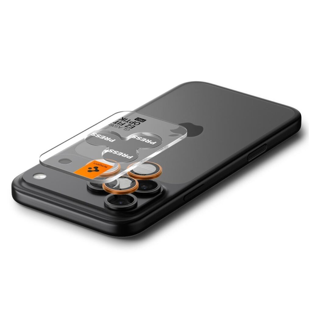 iPhone 17/16/15/14 Pro κ 17/16/15/14 Pro Max Προστασία Κάμερας Spigen Glas.tR EZ FIT Optik PRO Camera Protector 2 pcs Orange