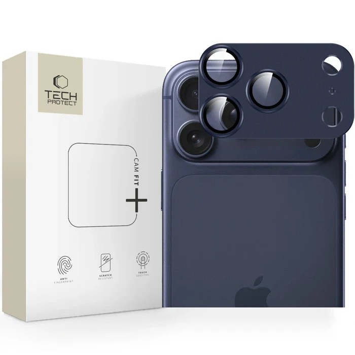 iPhone 17 Pro Tech - Protect Fit+ Προστασία Κάμερας Full Face Tempered Glass Camera Deep Blue