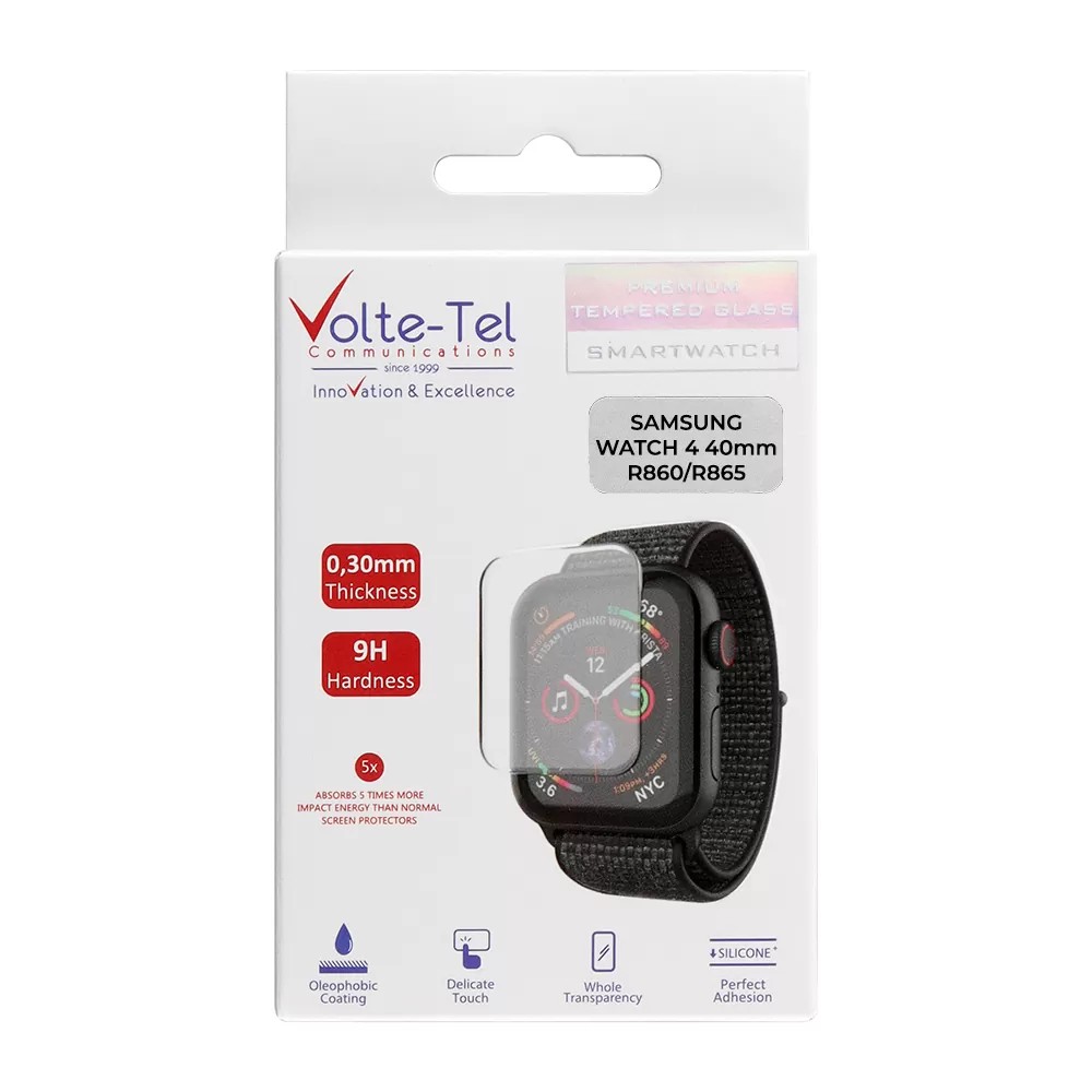 Volte- Tel Samsung Watch 4 40 mm Προστασία Οθόνης 0.3mm 9H 2.50D Full Glue