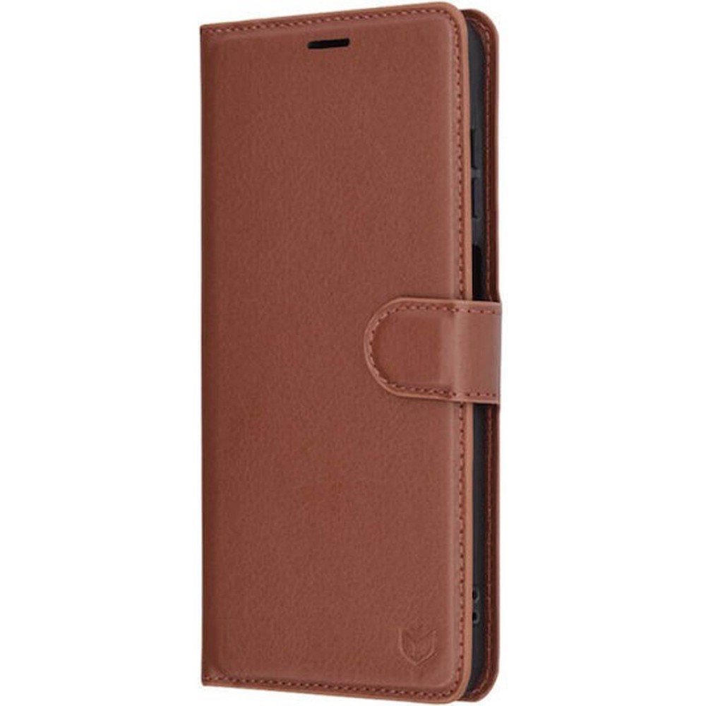 Techsuit Oppo Reno13 5G Leather Folio Θήκη Βιβλίο - Brown