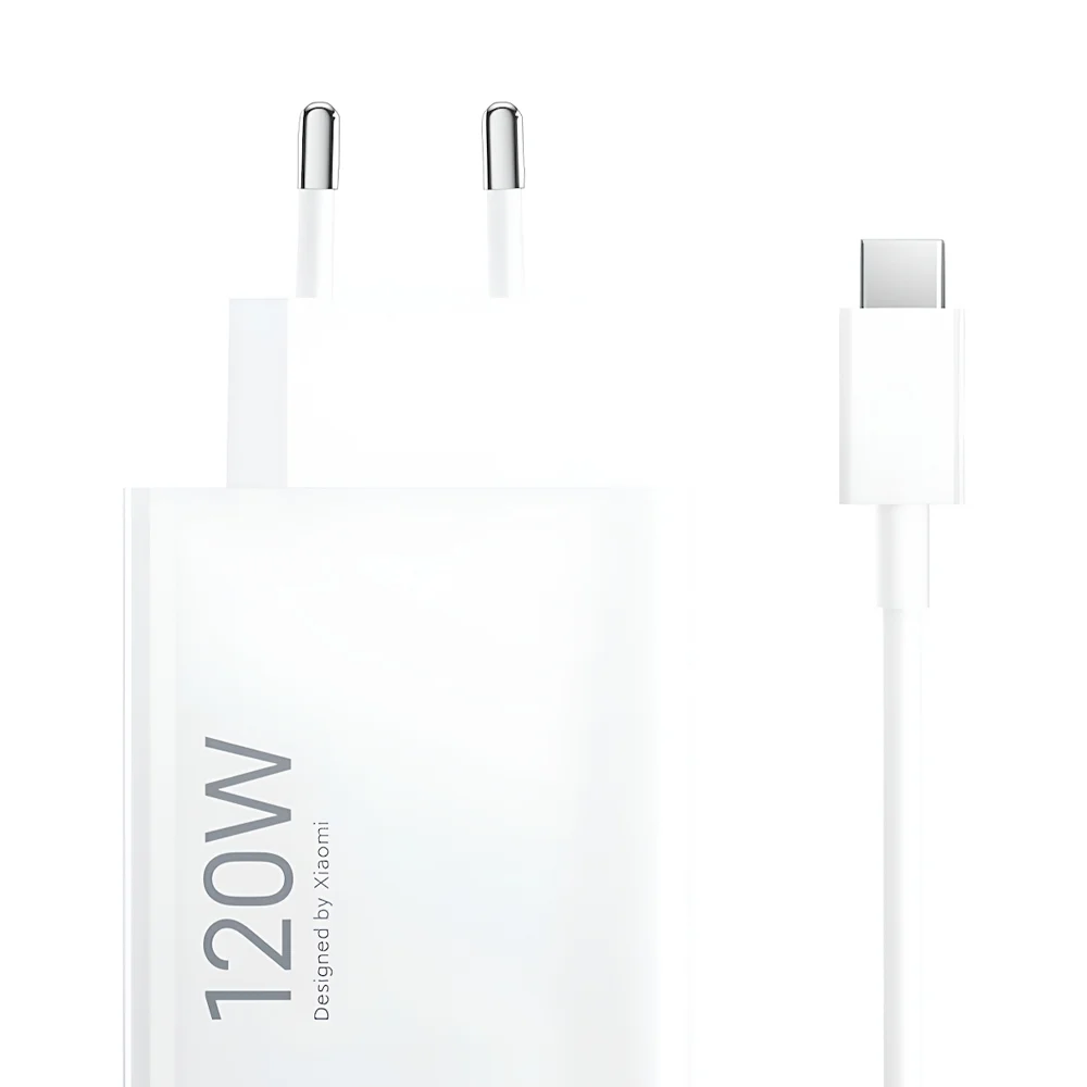 Xiaomi Φορτιστής με Θύρα USB-A και Καλώδιο USB-C 120W HyperCharge Combo Λευκός