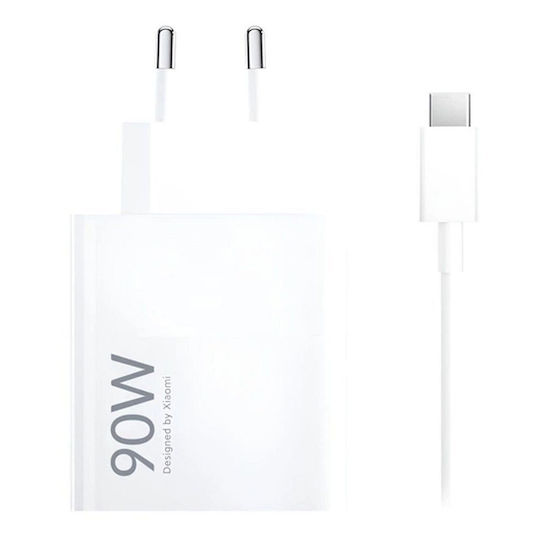 Xiaomi Φορτιστής με Θύρα USB-A και Καλώδιο USB-C 90W HyperCharge Combo Λευκός